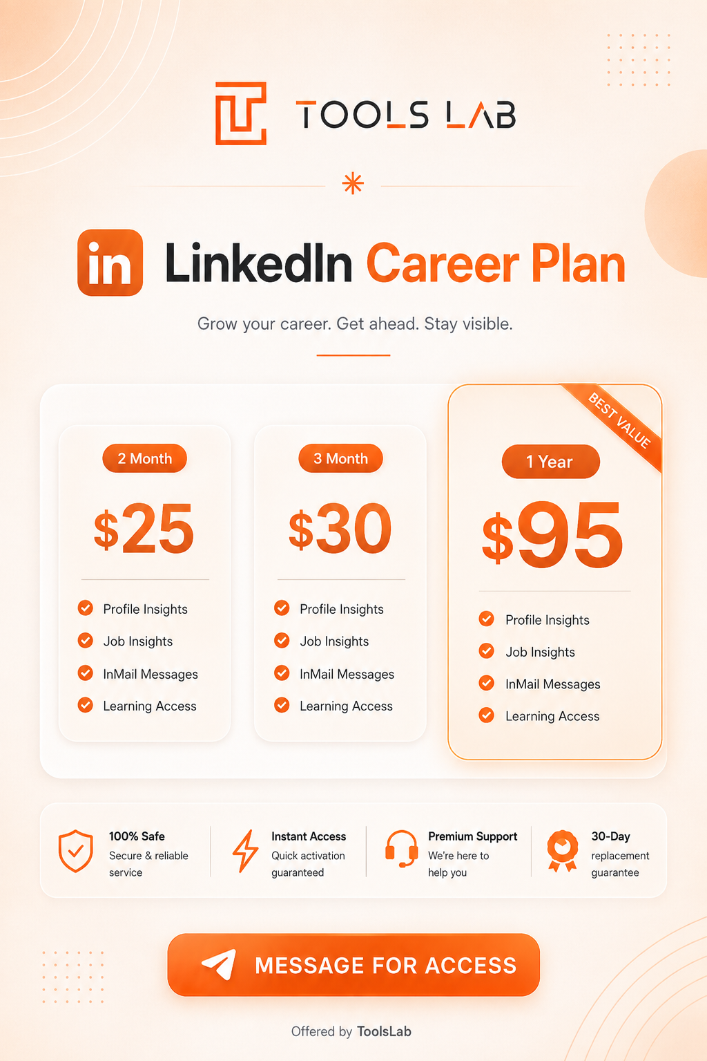 LinkedIn Career — 1 year — offer summary